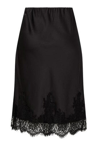 Pieces - Pcjessa Knee Skirt W/Lace - 5090904 Black Nederdele 