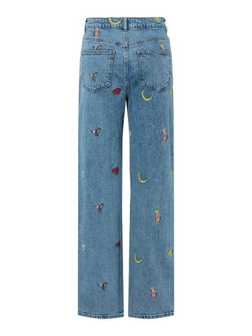 Pieces - Pcjidi Straight Jeans Mpa - 4817512 Medium Blue Denim Jeans 