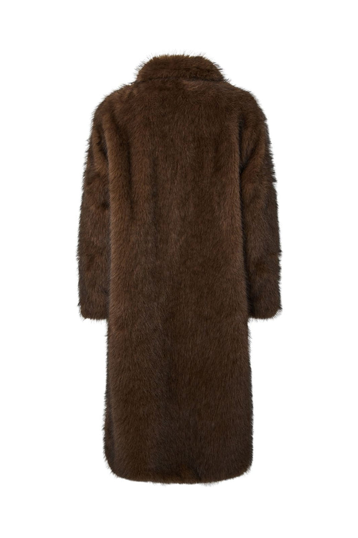 Pieces - Pcjilla Long Fluffy Jacket - 5139378 Chicory Coffee