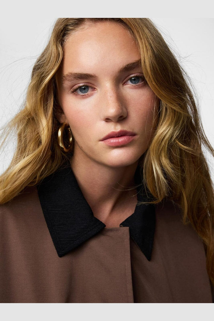 Pieces - Pcjorma Short Light Jacket - 4927144 Coffee Quartz Black