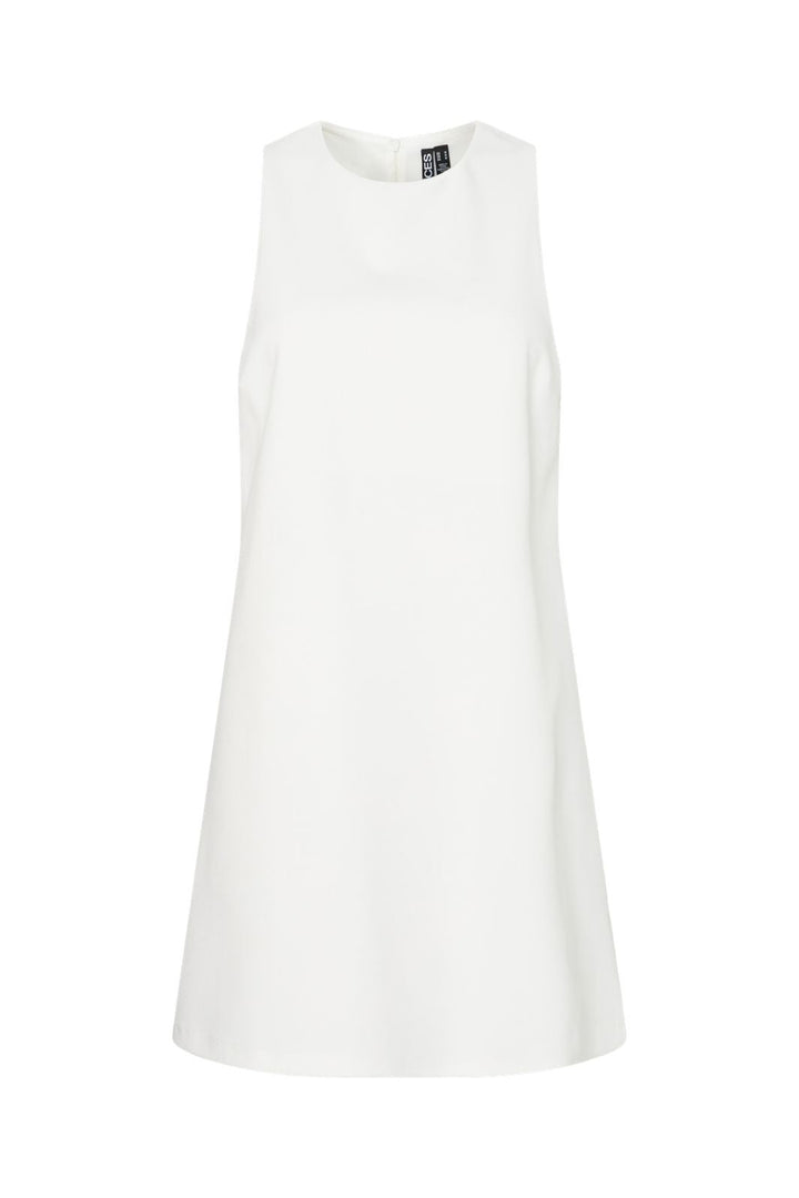 Ennakkotilaus - Pieces - Pcjosella Sl O-Neck Short Dress - 4866904 Bright White