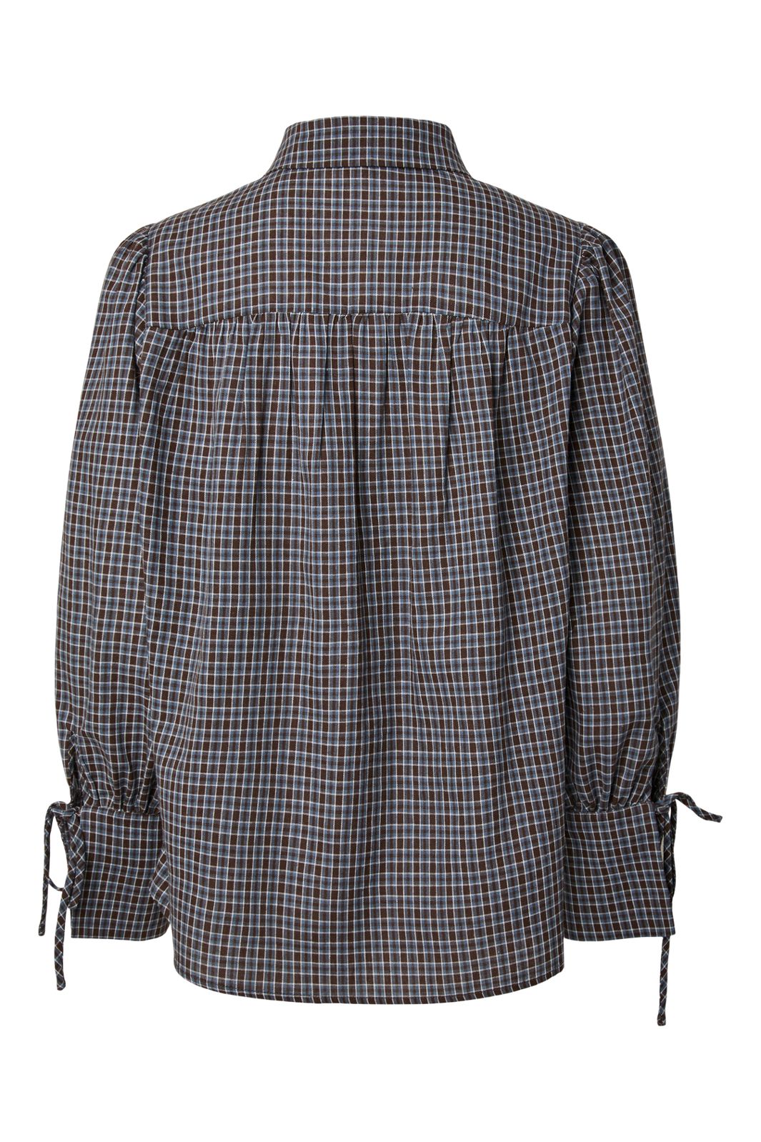 Pieces - Pcjuna Ls Pleated Detail Shirt Wnv - 5179493 Cashmere Blue Hot Fudge