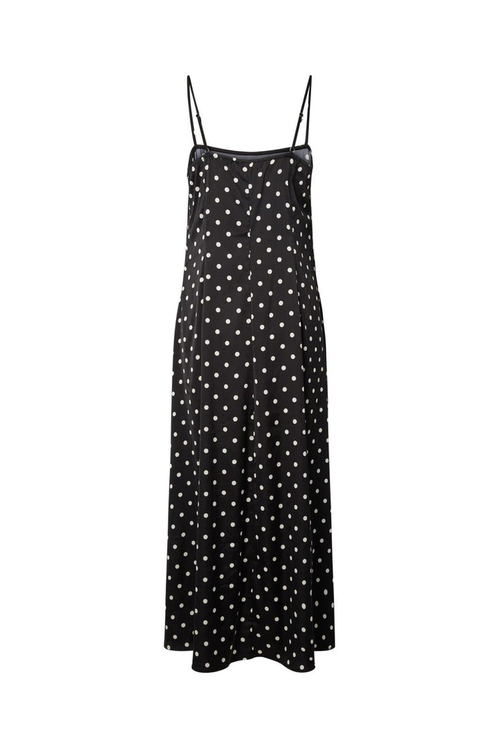 Pieces - Pcjytta Strap Ankle Satin Dress - 5052182 Black White Dots