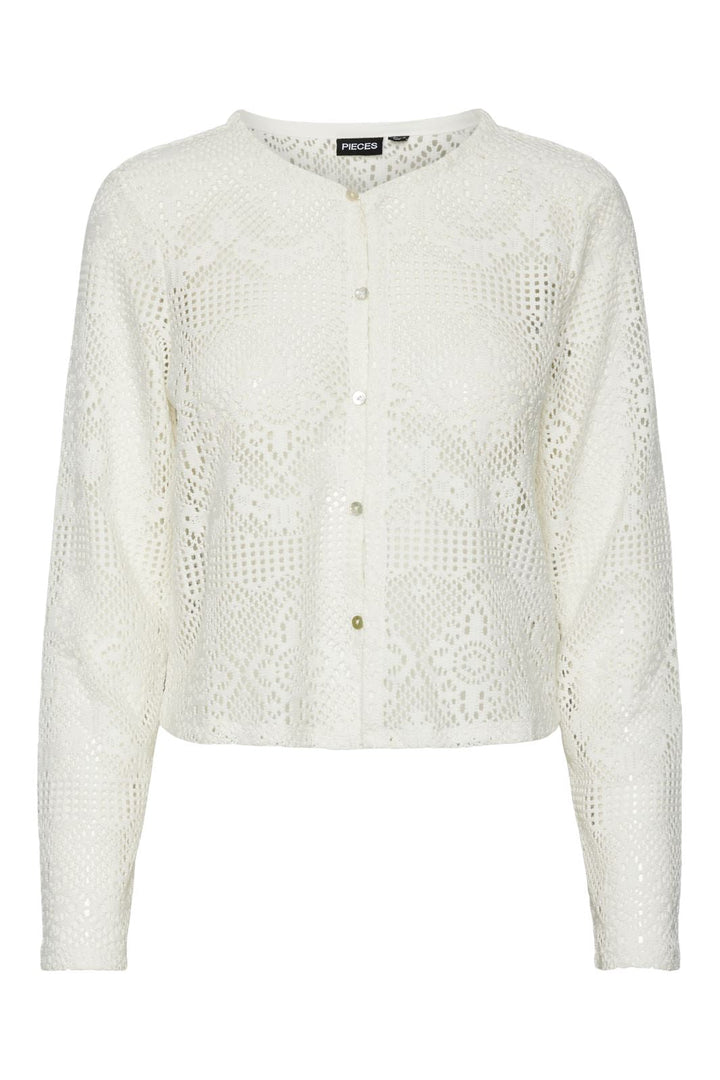 Pieces - Pckaddi Ls Cardigan - 4547090 Cloud Dancer