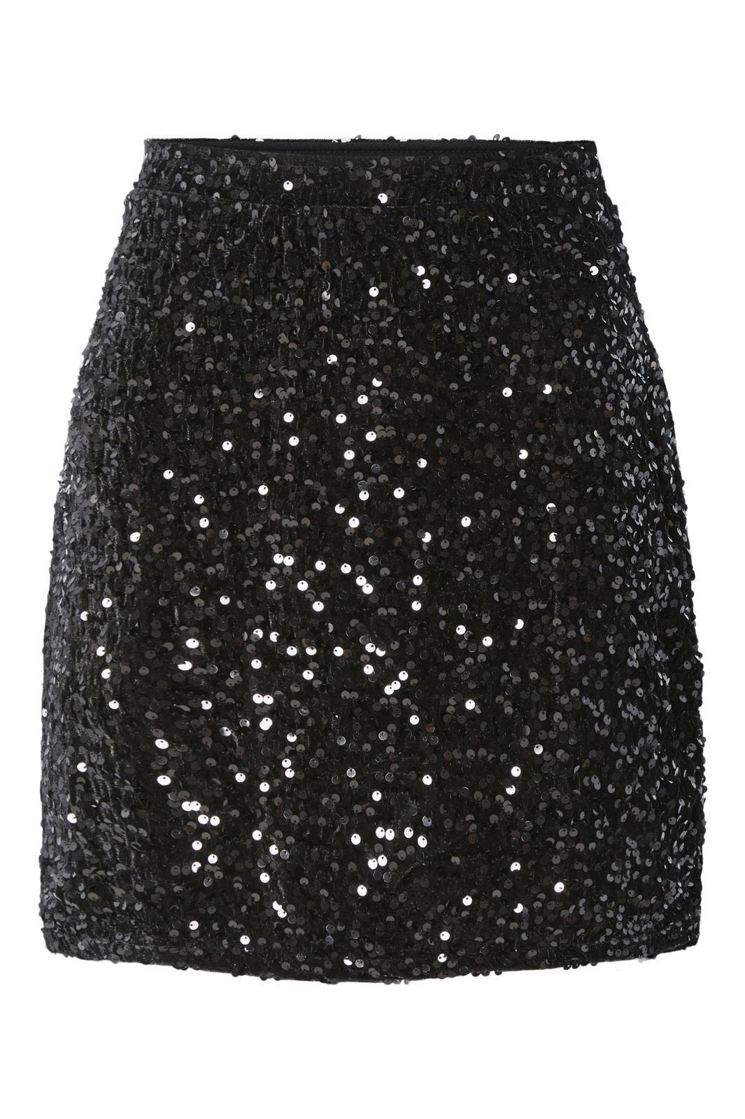Pieces - Pckam New Short Skirt - 4617666 Black Black Sequins