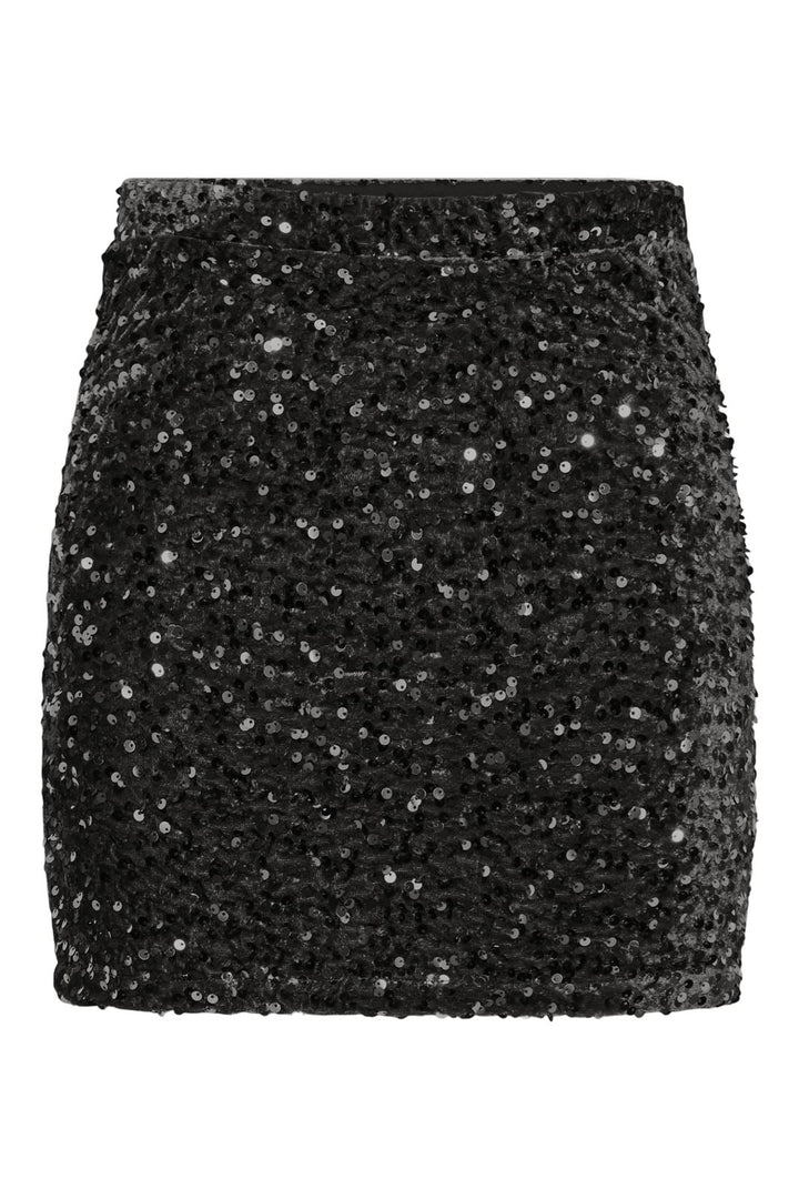 Pieces - Pckam New Short Skirt - 4617666 Black Black Sequins