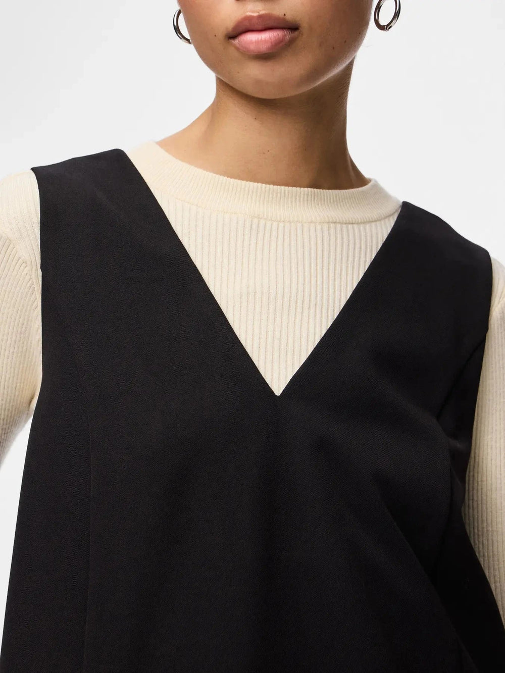 Pieces - Pckamil Sl Spencer Dress - 4899735 Black Kjoler 