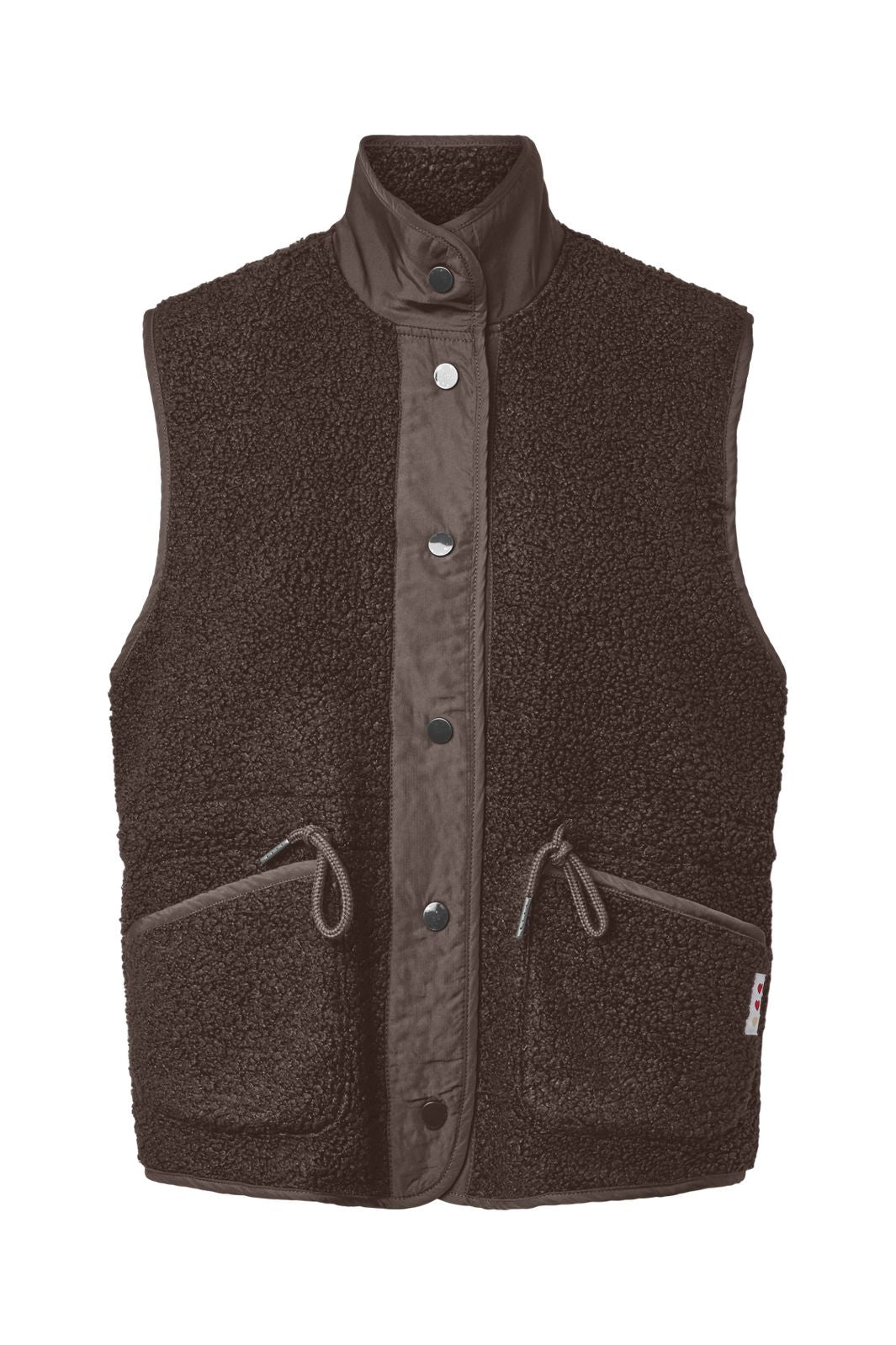 Pieces - Pckatty High Neck Vest - 5196985 Hot Fudge