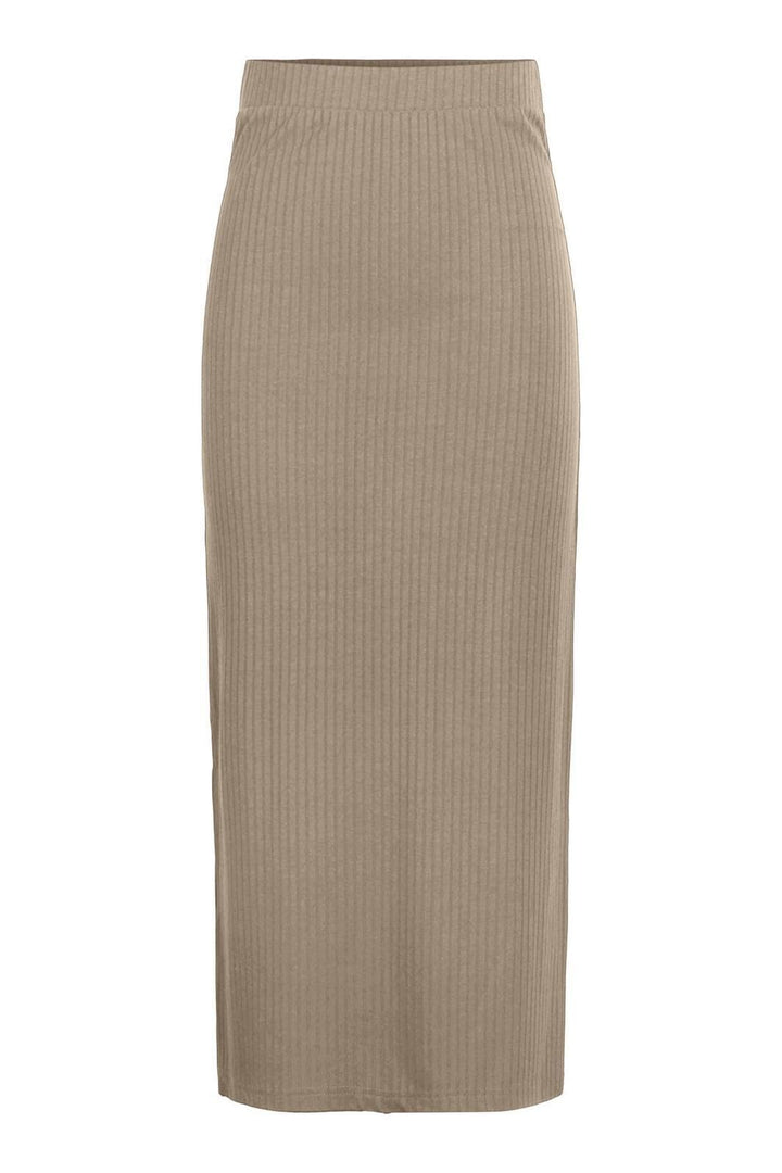 Pieces, Pckylie Mw Midi Skirt, Silver Mink