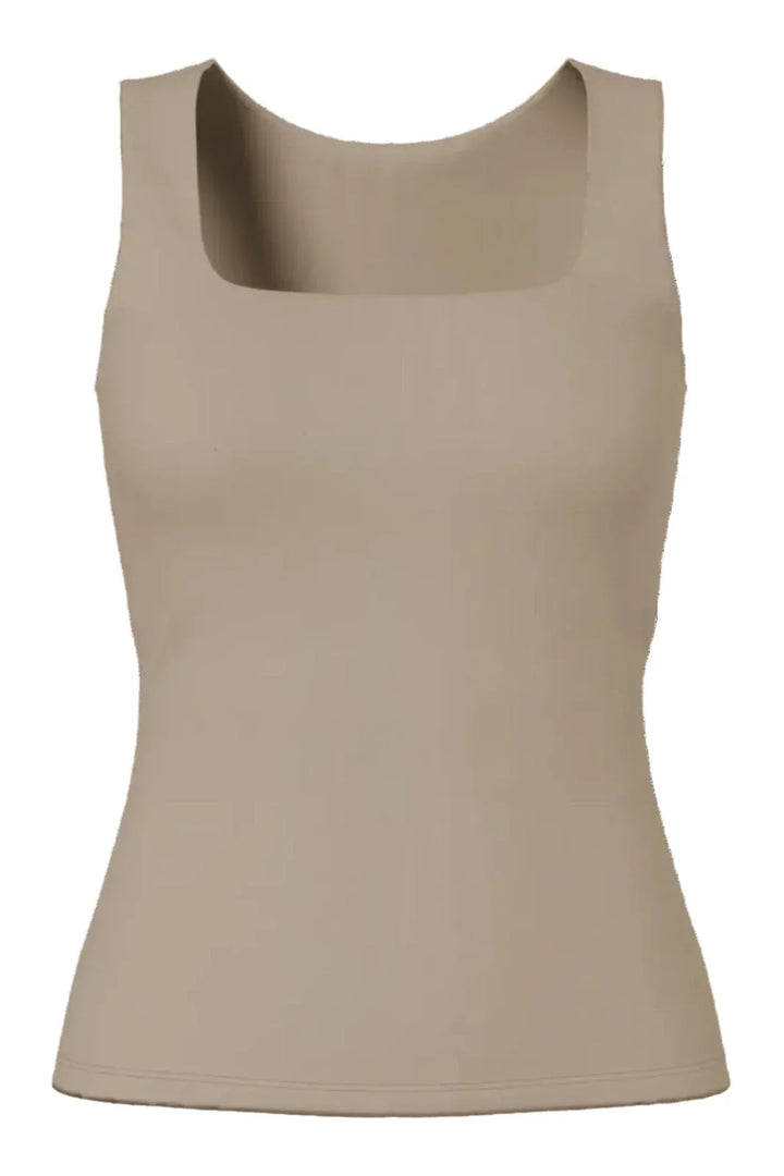 Pieces - Pclula Sl Reversible Tanktop - 4897665 Greige Tank Top 