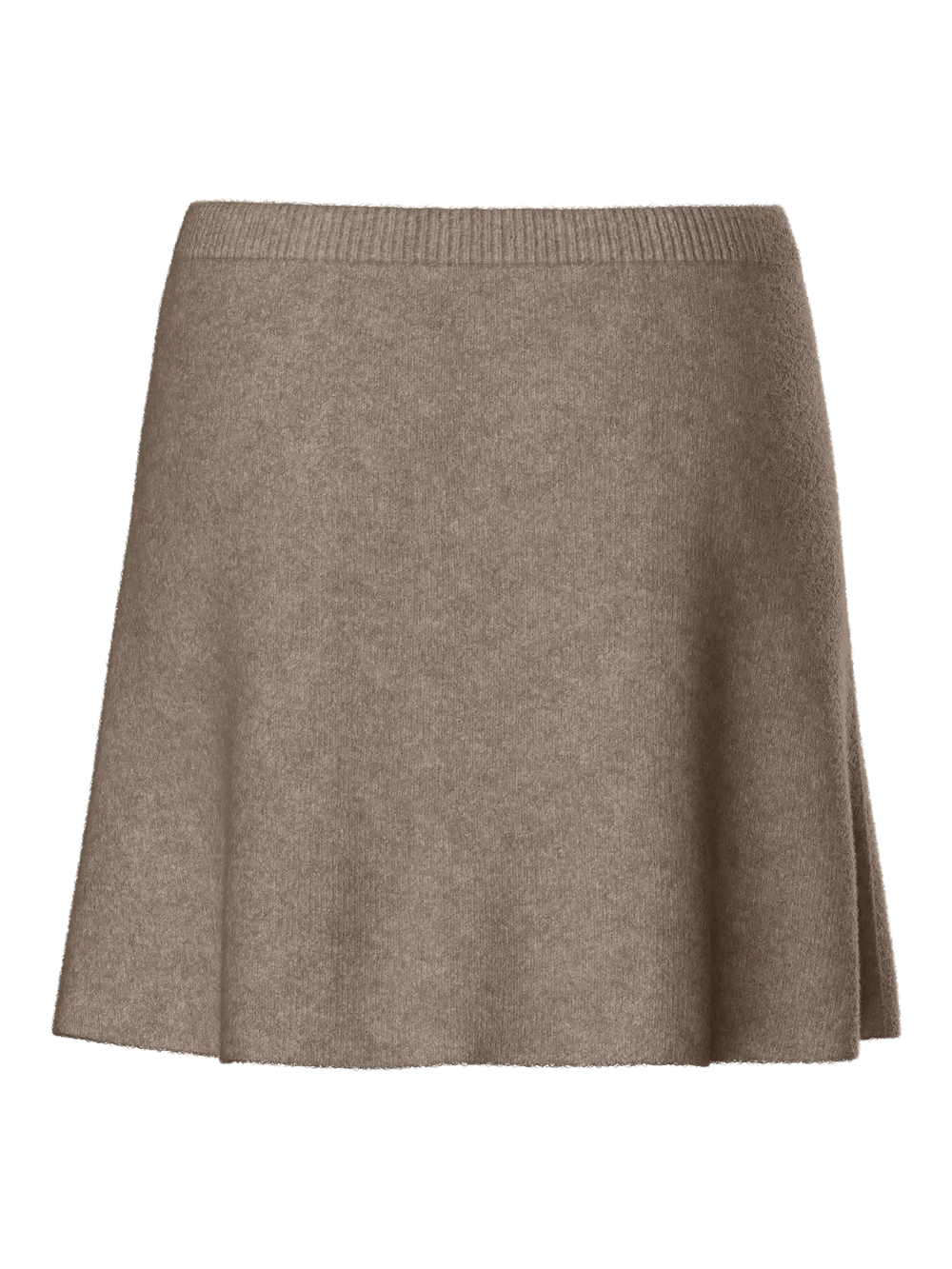 Pieces - Pcmalou Knit Skirt Pwp - 4885769 Taupe Gray Melange Nederdele 