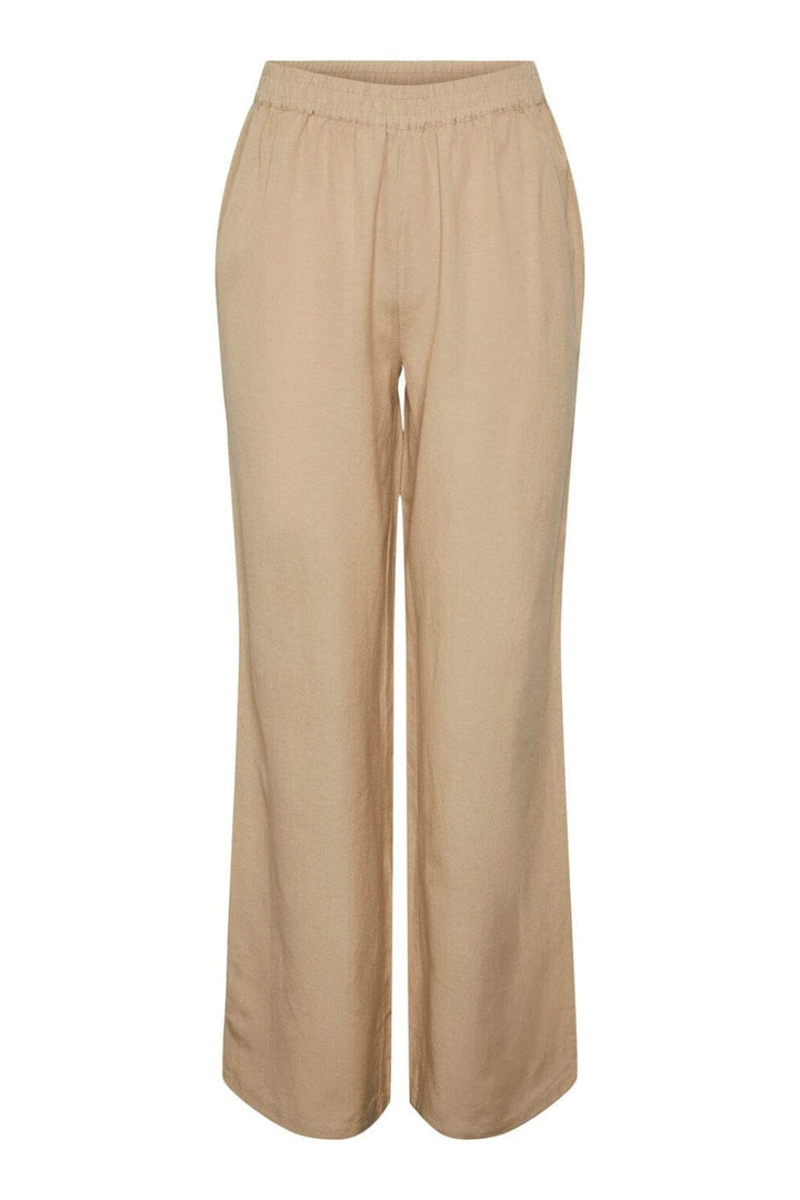 Pieces - Pcmilano Wide Pant - 4368659 Safari Bukser 