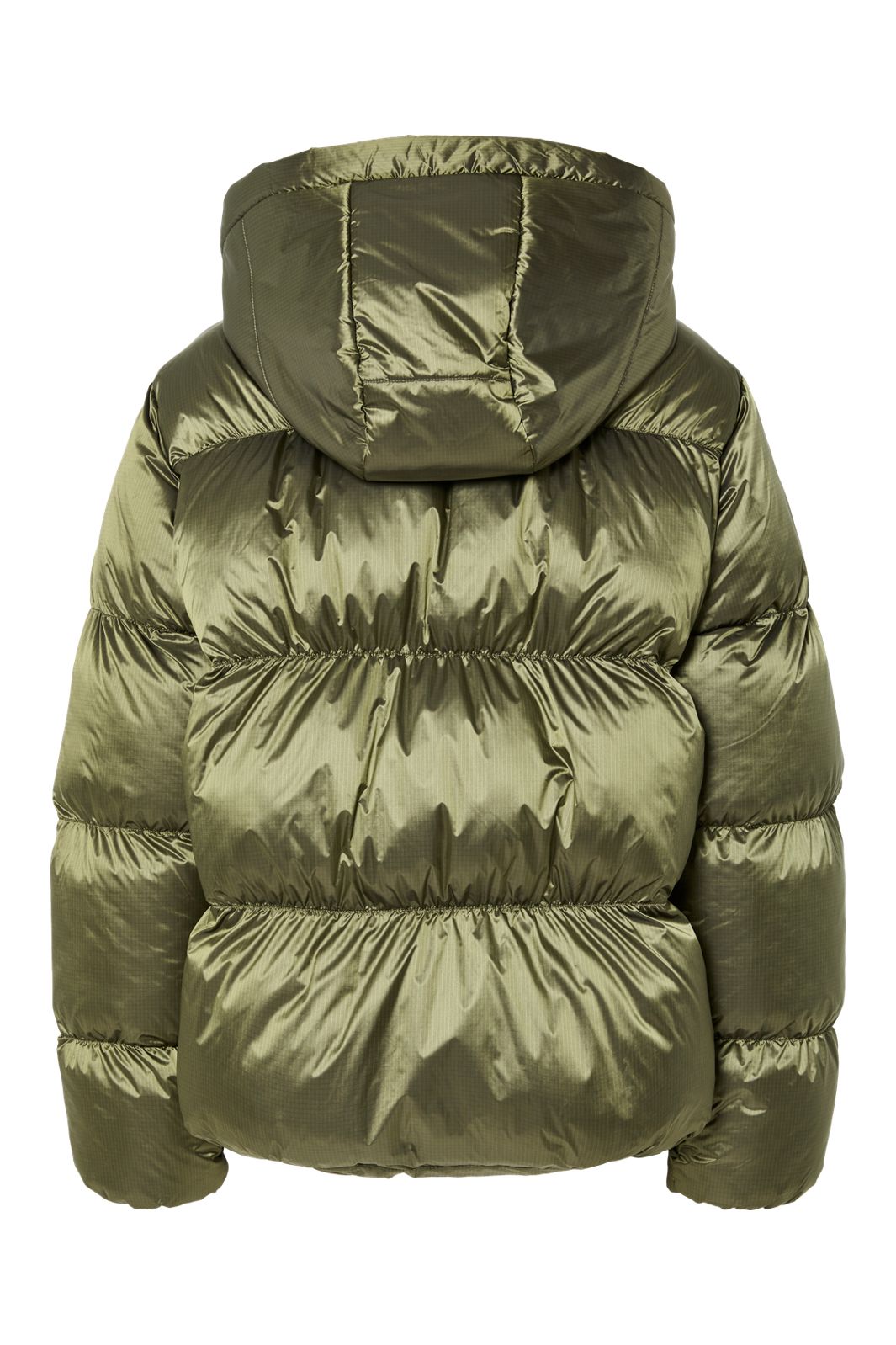 Pieces - Pcmilla Shiny Puffer Jacket W. Hood - 4880204 Military Olive