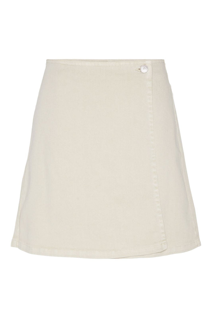 Pieces - Pcmille Short Wrap Skirt Mm - 4670396 Fog