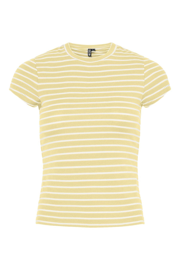 Ennakkotilaus - Pieces - Pcmonique Cap Sleeve Tee - 4944919 French Vanilla Coconut Milk