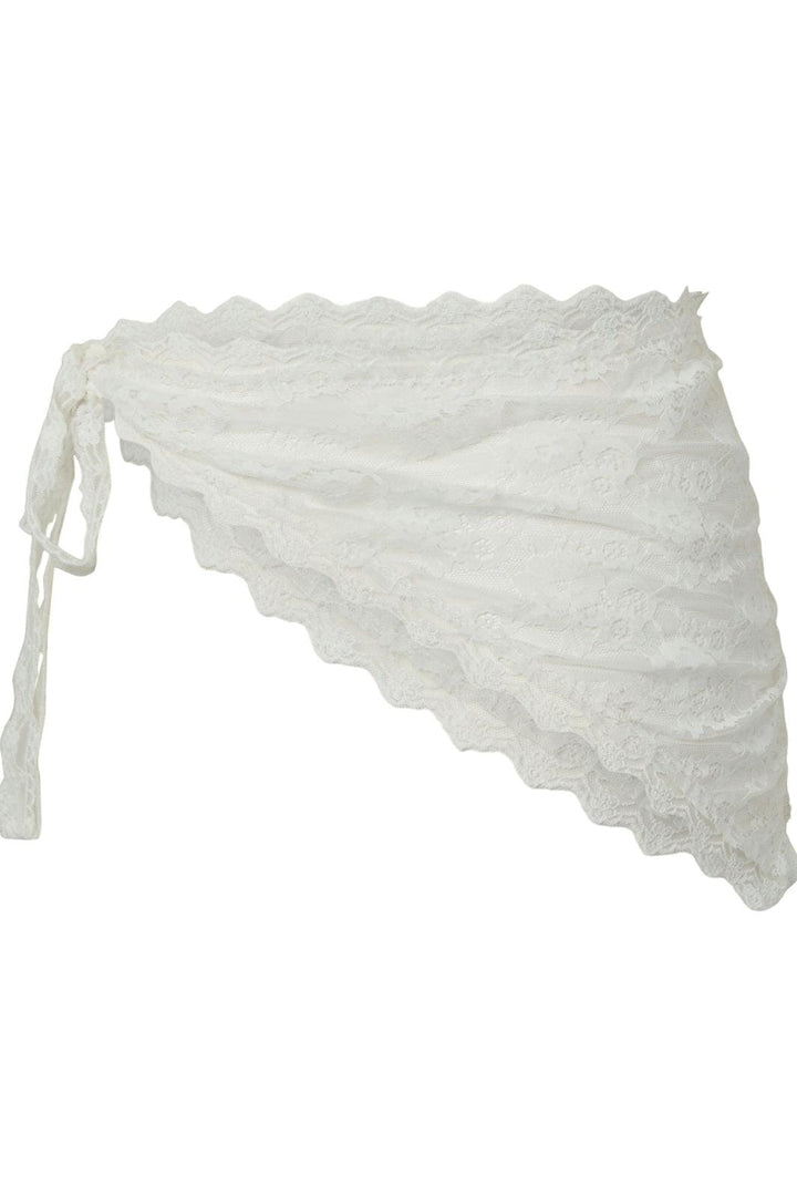 Pieces - Pcnaina Lace Hip Scarf - 5094834 White Tørklæder 