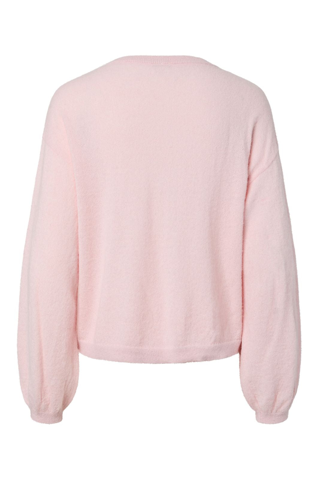 Pieces - Pcnaomi Ls O-Neck Knit Cardigan - 4897827 Roseate Spoonbill Melange