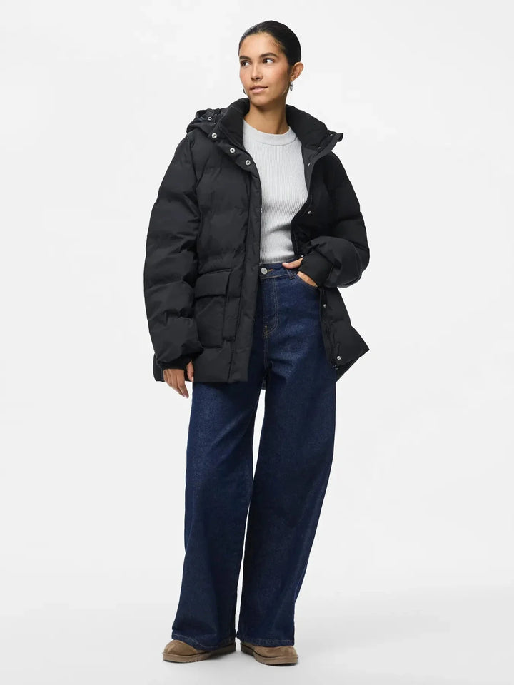 Pieces - Pcnorma Puffer Jacket - 4643991 Black Jakker 