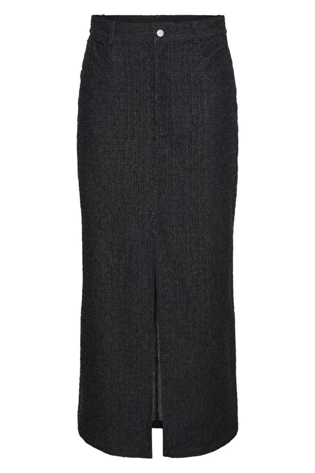 Pieces - Pcoana Long Skirt - 4503096 Dark Grey Denim Nederdele 