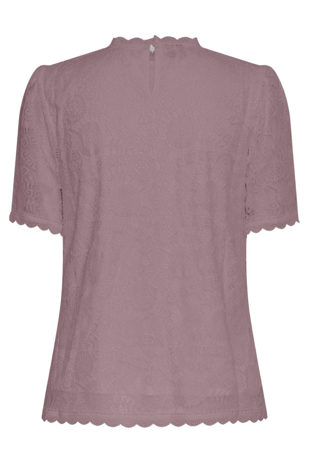 Pieces - Pcolline Ss Lace Top - 4474972 Woodrose T-shirts 