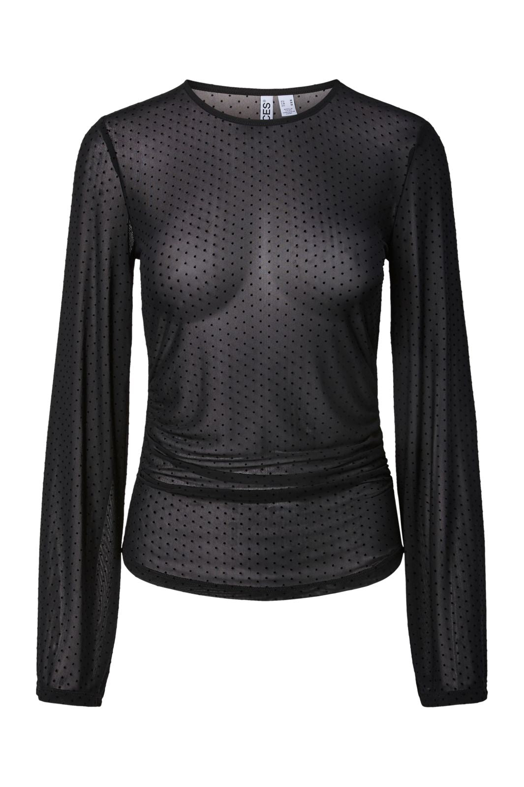 Pieces - Pcorine Alli Ls Mesh Top - 5222287 Black