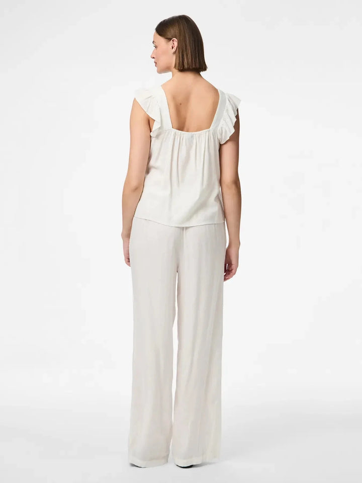 Pieces - Pcpia Sl Top - 4649004 Bright White Toppe 