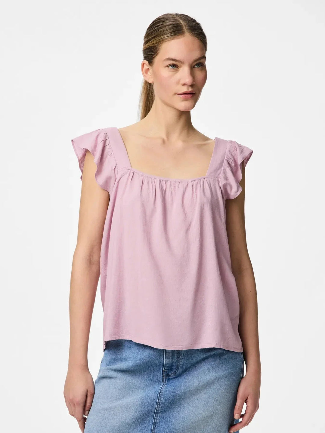 Pieces - Pcpia Sl Top - 4649006 Dawn Pink Toppe 