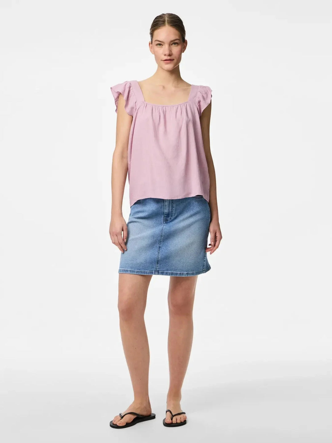 Pieces - Pcpia Sl Top - 4649006 Dawn Pink Toppe 