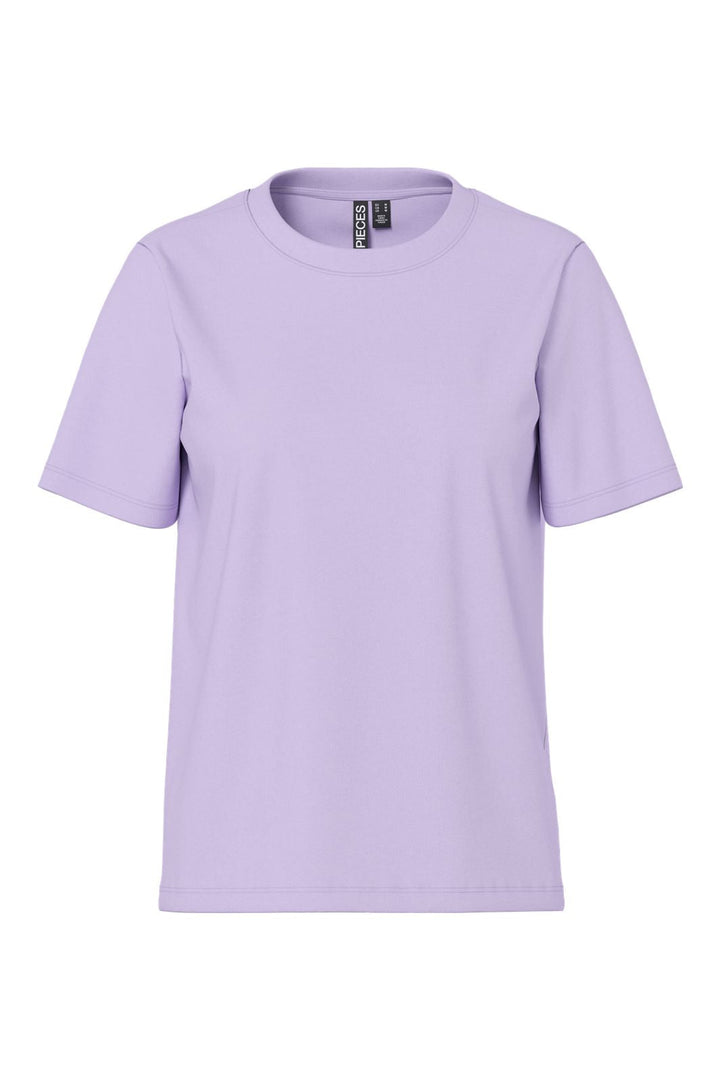 Pieces - Pcria Ss Solid Tee - 4706715 Pastel Lilac