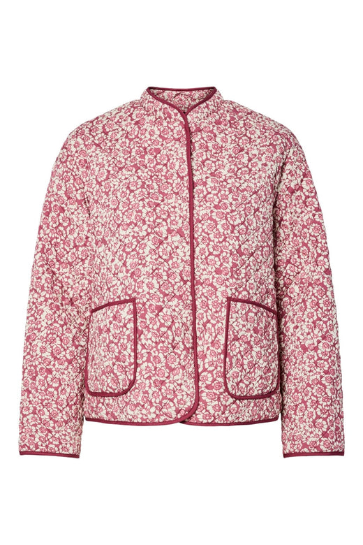 Pieces - Pcrikke Quilted Jacket - 4928318 Slate Rose Flower