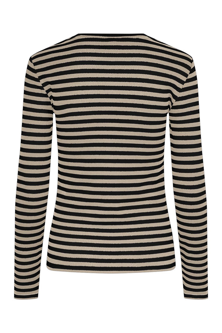 Pieces - Pcruka Ls Top - 4615052 Silver Mink Black