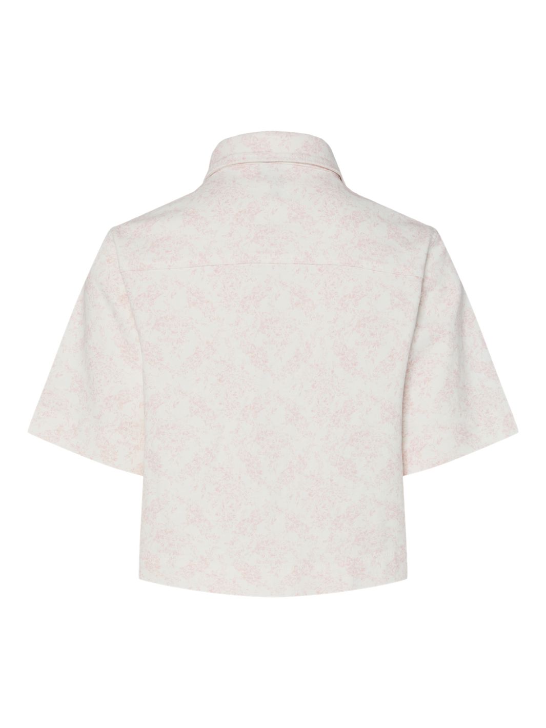 Pieces - Pcsalume Ss Denim Shirt - 4701726 Egret Flower