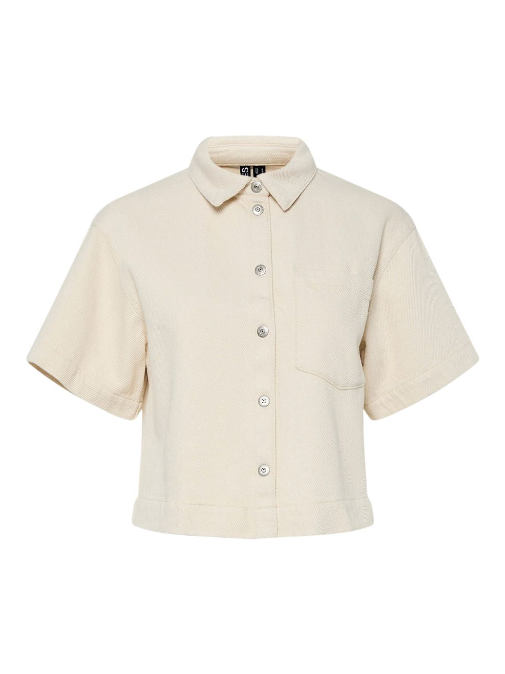 Pieces - Pcsavanna Ss Denim Shirt - 4701774 Raw Cotton