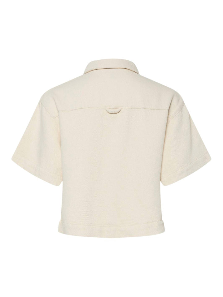 Pieces - Pcsavanna Ss Denim Shirt - 4701774 Raw Cotton