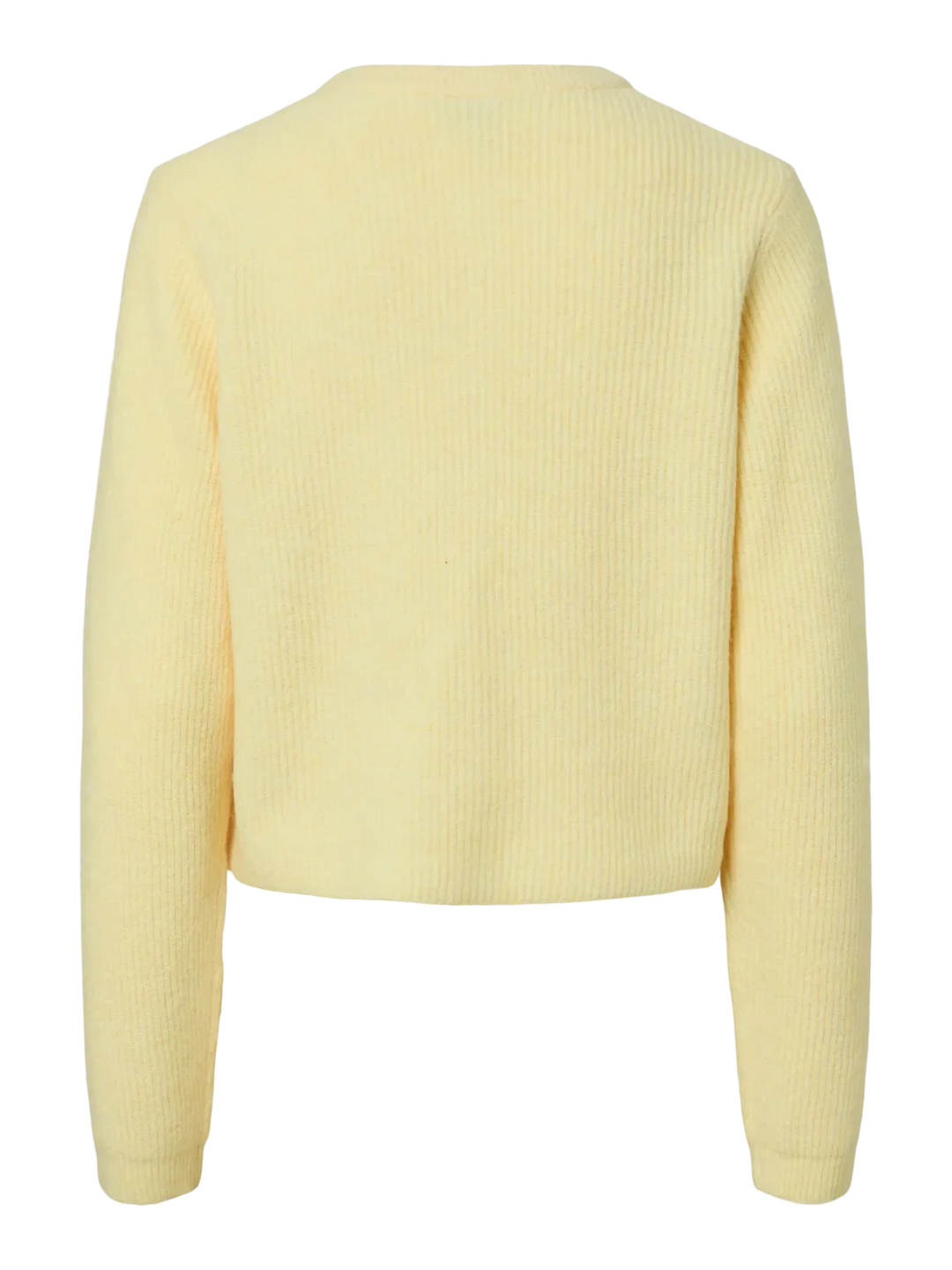 Pieces - Pcsilly Ls O-Neck Knit Cardigan - 4963881 Pale Banana Melange Cardigans 