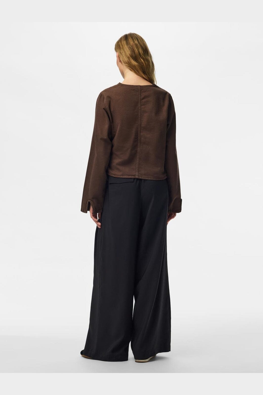 Pieces - Pcsilvia Ls Wrap Shirt - 5190497 Hot Fudge