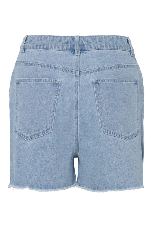 Pieces - Pctamra Rhinestone Denim Shorts - 4735172 Light Blue Denim Rhinestone