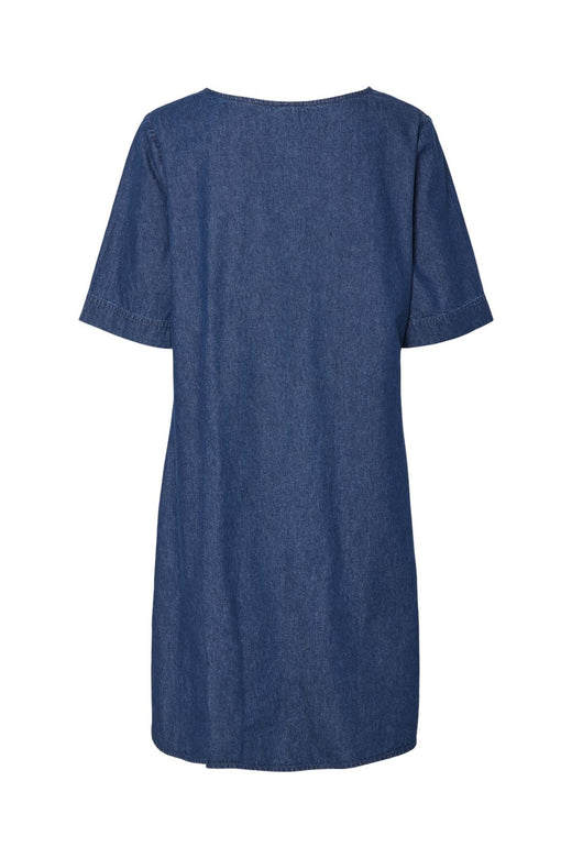 Pieces - Pctenim Ss Dress - 4755395 Medium Blue Denim