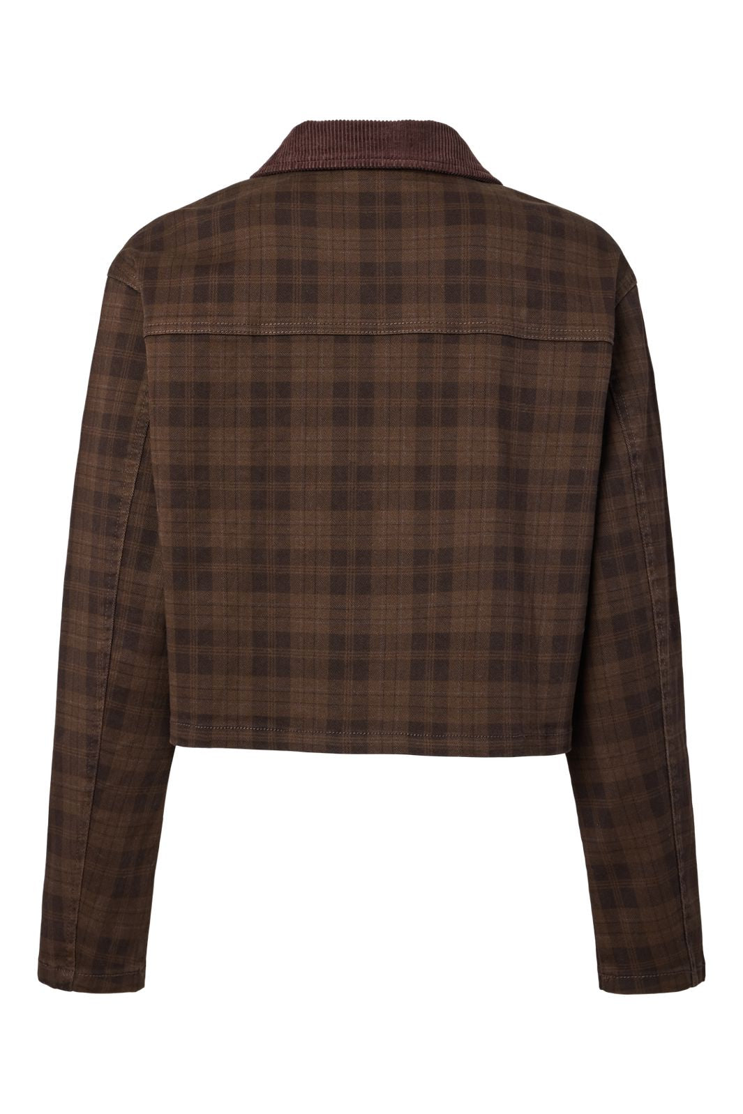 Pieces - Pcvera Short Check Jacket - 5176032 Mulch Fondue Fudge & Mole Check