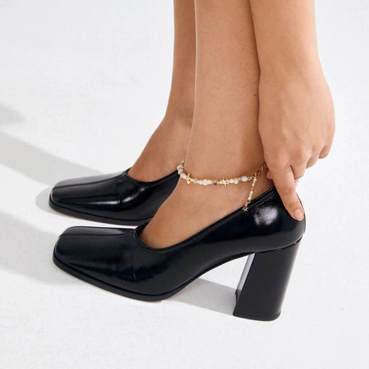 Pilgrim - Prism Ankle Chain White/gold-plated 132622008 - Gold Plated Ankelkæder 