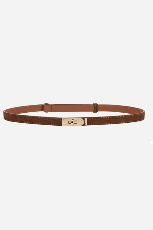 Plissé Copenhagen - River Suede Belt 70-820-669 - Dark Brown