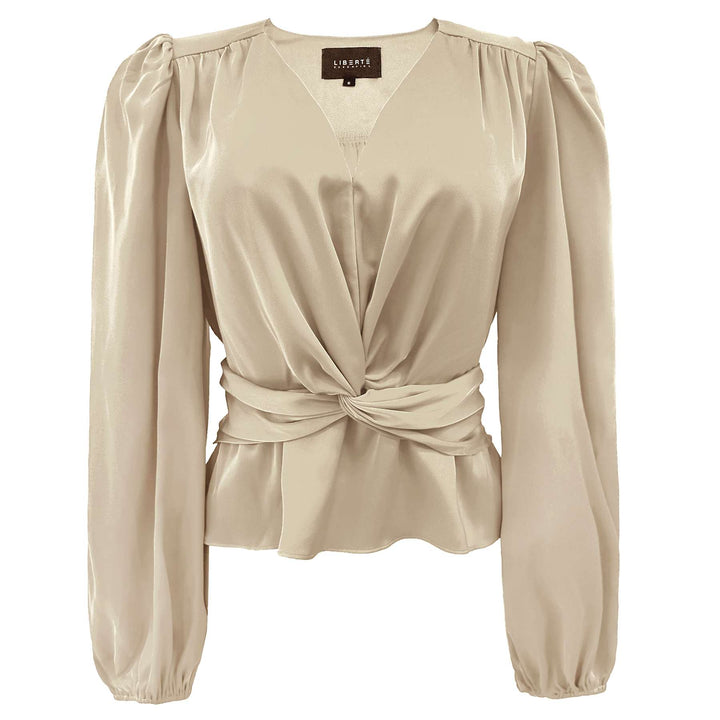 Liberte - Tiki Ls Twist Blouse 22120 - Champagne