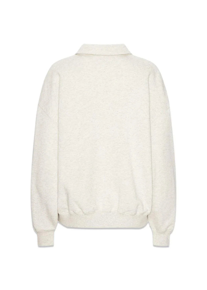 Rotate - Classic Sweat Polo 1163733070 - 3070 White Melange Sweatshirts 