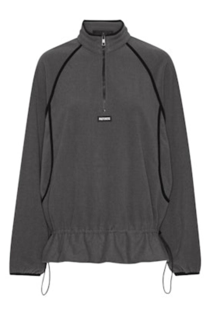 Rotate - Fleece Half Zip Jacket 1153681205 - 1205 Gray Pinstripe Fleece jakker 