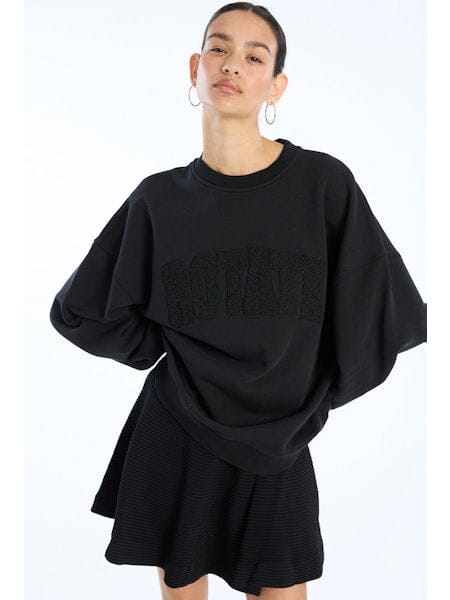 Rotate - Heavy Sweat Crewneck 115316100 - 100 Black 