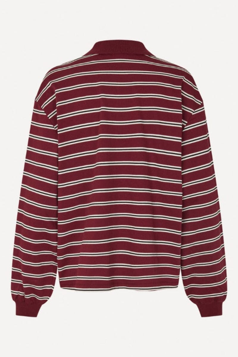 Rotate - Pique Longsleeve Polo 1160032934 - 2934 Zinfandel Comb. Bluser 