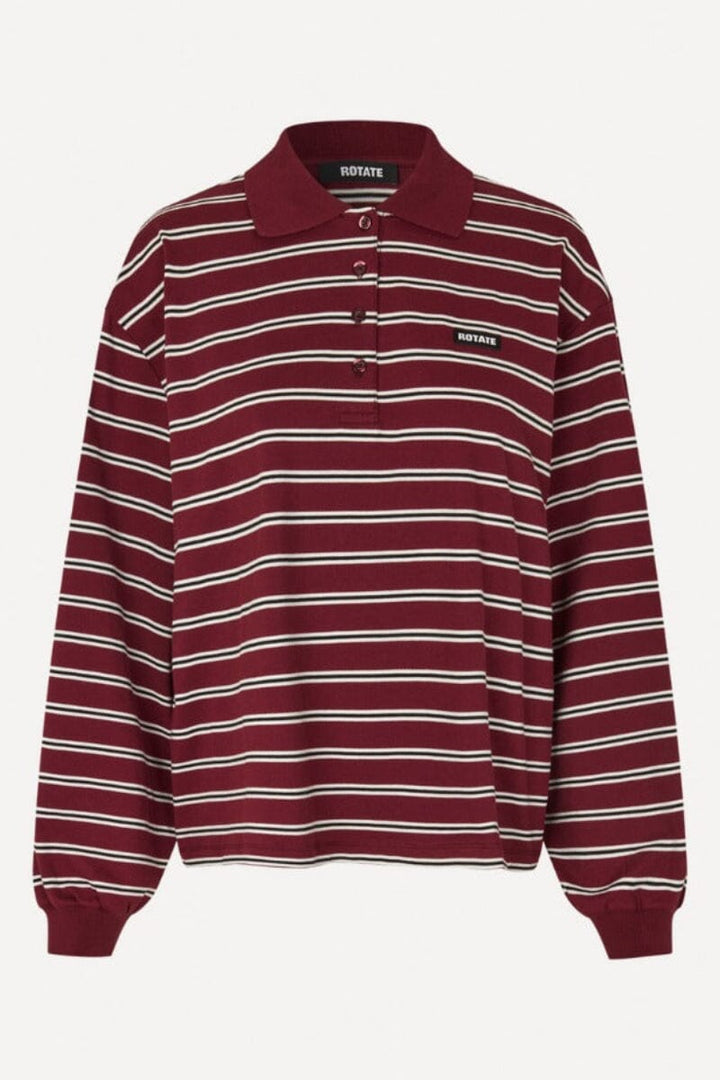 Rotate - Pique Longsleeve Polo 1160032934 - 2934 Zinfandel Comb. Bluser 