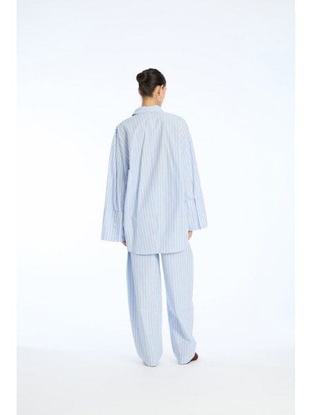 Rotate - Poplin Oversized Shirt 1153663082 - 3082 Hydrangea (blue) Comb. 