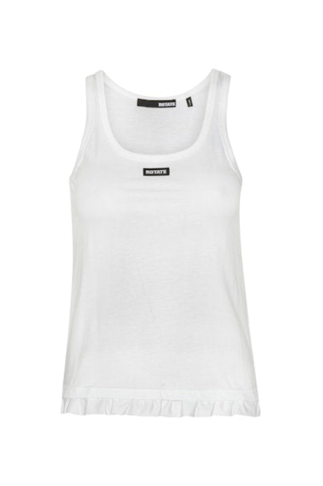 Rotate - Ruffle Hem Tank Top 115281400 - 400 Bright White Toppe 