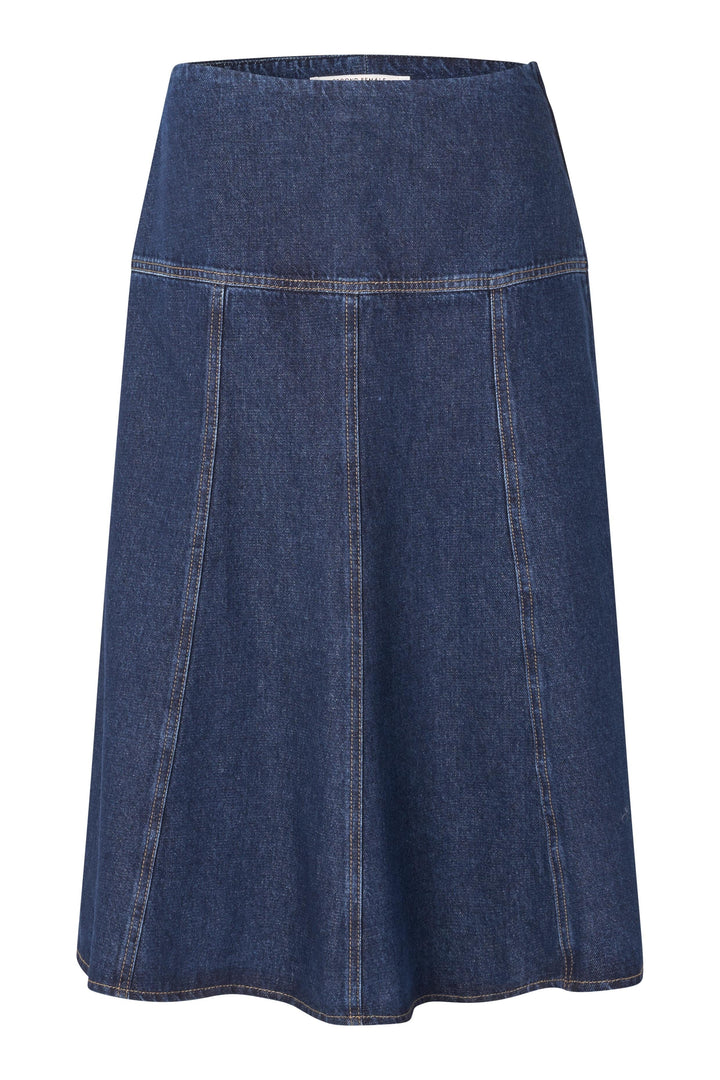 Second Female - Columbo Denim Skirt 60378 - 5998 Dark blue denim 